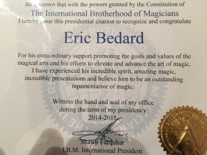Eric Bedard wins the Presidential Citation Award 